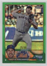 2023 Chrome Logofractor Edition Green Refractor 25/99 Justin Verlander #126 0e8z