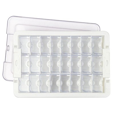 Bead Storage Box Grids Box Rectangle Storage Case Container Transparent, 24 G...
