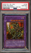 Yu-Gi-Oh! Dark Paladin MFC 1st Ed MFC-105 CORRECTED ART SCRATCHED CASE PSA 10