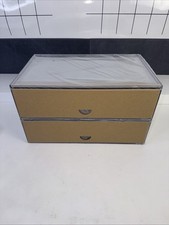 Wide Large Stackable Storage Drawers 2 Pack Multi-purpose Clear Plastic