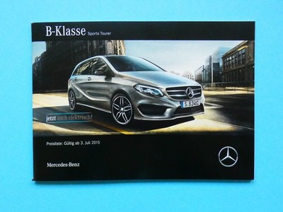 Brochure/Price List-Mercedes W246-B-Class/B250 4MATIC - 07/15