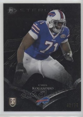 2014 Bowman Sterling Black Refractor 43/75 Cyrus Kouandjio #31 Rookie RC fm0