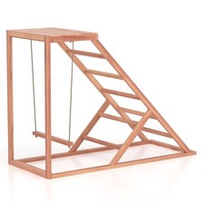Chicken Perch w/Ladder Swing  Ramp for Coop, Chicken Roosting Bars for Chickens