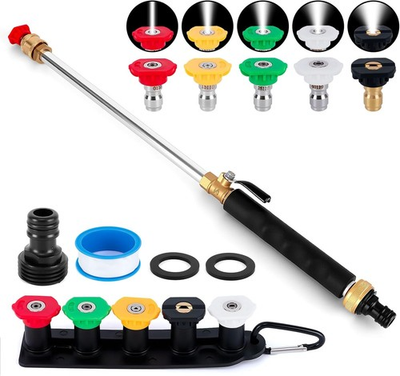 #ad Jet Nozzle High Pressure Hose Nozzle5 in 1 High Pressure Power Washer Wand for $39.81
