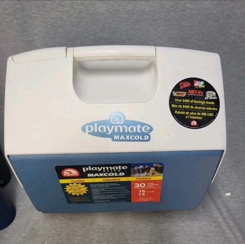 16-Quart Portable Ice Chest Cooler Box Hard Sided Camping Outdoor Picnic Blue - Bild 2 von 9