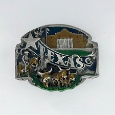 Siskiyou Lone Star State Texas Cowboys Ranchers Belt Buckle Made In USA VTG 1994