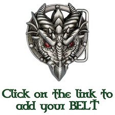 Dragon Head Metal Belt Buckle Biker UK Welsh Dragons Myth Legend Fantasy