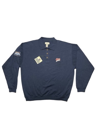 Cutter Buck Mens Shirt XL Blue Coors Light Super Bowl XXXIX Jacksonville 2005