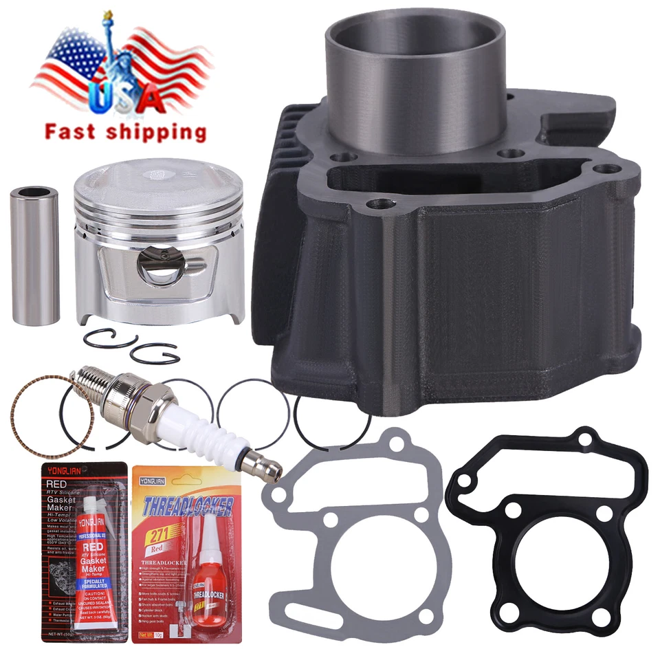 For 1985-2001 Yamaha Badger 80 YFM80 Cylinder Piston Gasket Top End Rebuild Kit - Image 2 of 4
