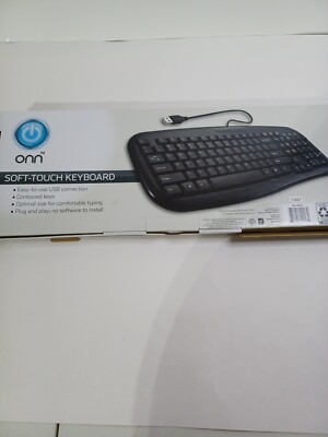 ONN Soft Touch Keyboard -USB Connection Black Open Box Great Condition