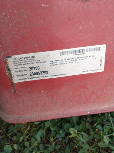 Toro Recycler 20330 Mower OEM Side Discharge Mulch Door W/ Spring, Bracket & Rod - Picture 8 of 8