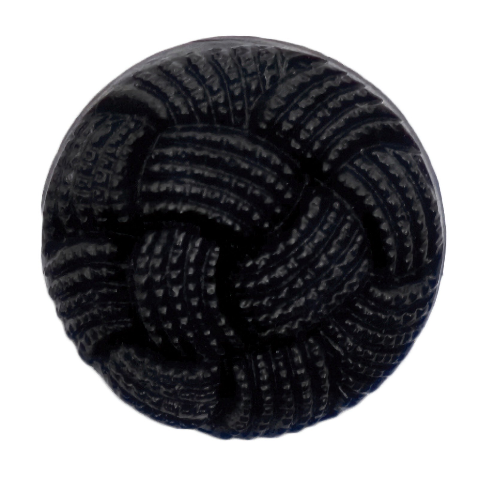 15mm Black Round Basketweave Nylon Buttons x 6, Shank Buttons, 2b1207