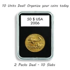 10 Lighthouse Coin Slabs Holders Capsule Quickslab 34mm $20 Gold Double Eagles