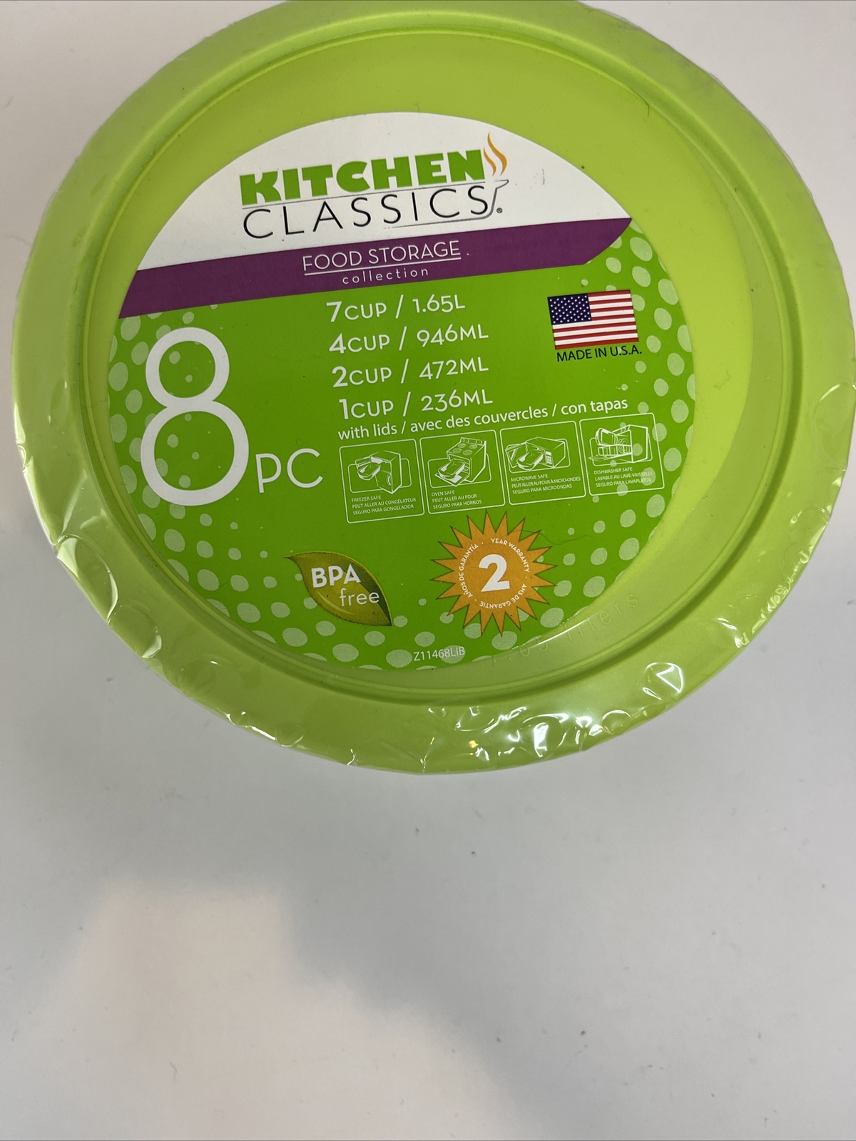 Kitchen Classics Food Storage 8 Piece Nesting Glass Containers With