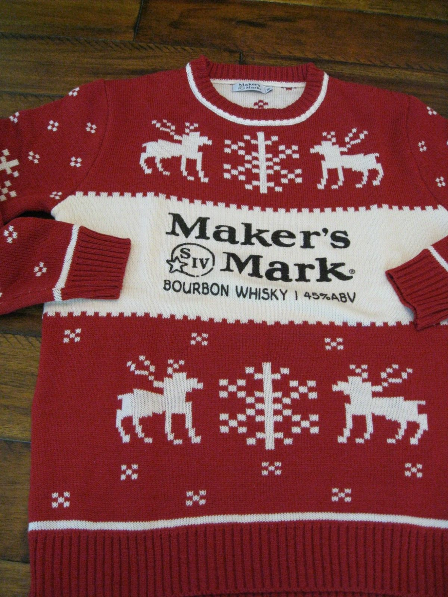 Maker s Mark Christmas Sweater New Bourbon Whisky Whiskey Maker s Mark Christmas Sweater New Bourbon Whisky Whiskey