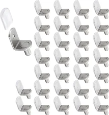 50 Pcs Shelf Support Pegs, 1/4 Inch (6.35mm) Metal Shelf Pins for Wood Shelves