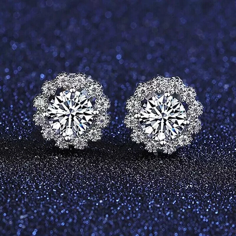 Real diamond 2024 earrings women's