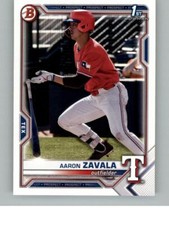 2021 Bowman Draft Aaron Zavala BD-101 Texas Rangers