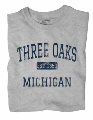 #ad Three Oaks Michigan MI T Shirt EST $18.99