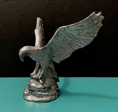 75 Robin Pewter American Bald Eagle Wings Flight Patriotic Bird Animal Figurine
