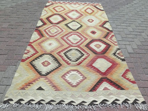 Vintage Turkish Nomads Kilim Rug, Area Rugs, Floor Rug, Carpet, Kelim 56"X108"