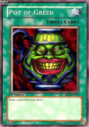 1x (EX) Pot of Greed - SD2-EN017 - Common - 1st Edition  YuGiOh - Picture 1 of 1