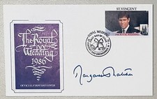 Margaret Thatcher Signed Auto First Day Cover BAS Beckett UK Prime Minister 2