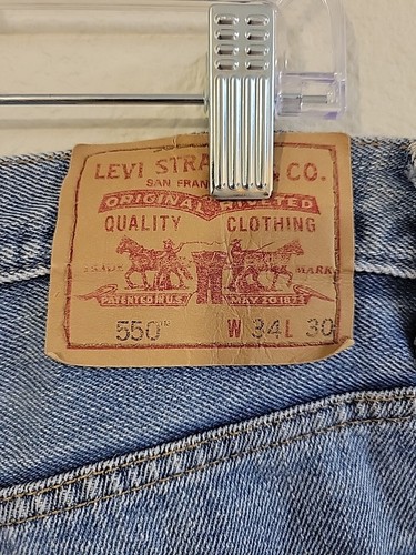 🤘Vtg Levis 550 Jeans Mens 34x30 Blue Relaxed Fit Light Washed! Nice Condition🤘 - Picture 11 of 24