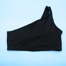 Victorias Secret Medium Black One Shoulder Lightly Lined Padded Bikini Top Swim