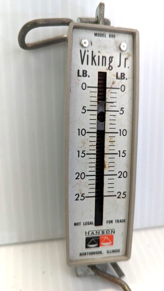 Hanson Viking Jr. Vintage Fish Spring Scale 25 Lb Modèle 890