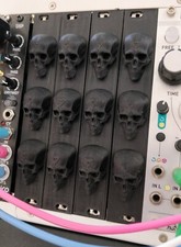 4HP Eurorack 3U Synthesizer Skull Panel 3D Printed Eurorack Blank Panel