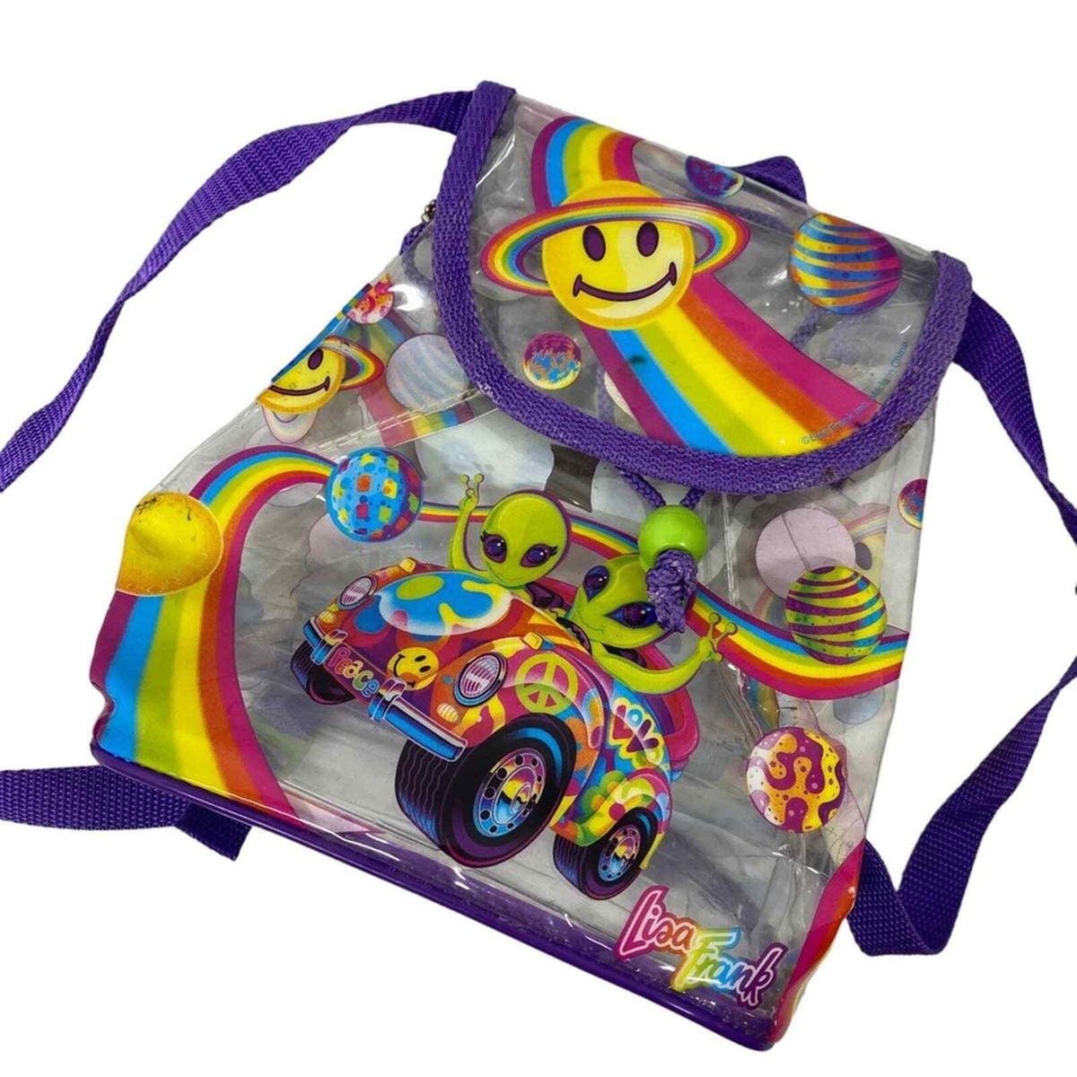 リサフランク バック Lisa Frank Clear Backpack LISA FRANK Vintage 90s Zorbit & Zoom aliens clear mini backpack | eBay