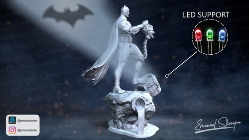 Batman & Joker DC COMICS Statue Kit modello resina 3D! UNPAINTED - Foto 2 di 4