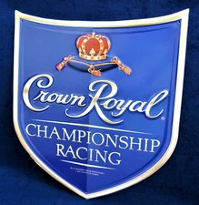 CROWN ROYAL - *US MADE* Die-Cut Embossed Metal Sign - Man Cave Garage Bar Decor