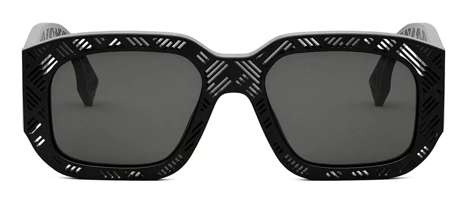 NUEVO FENDI SHADOW FE 40113I 02A NEGRO MATE DECORACIÓN FE CON LENTES GRISES GAFAS DE SOL 52-19 Foto 4 de 4