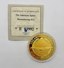American Mint The American Spirit Remembering 911 - 24K Layered Gold with COA