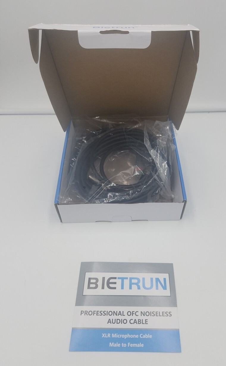 Microphone Cable 10ft Male To Female Pro-grade Plug Play Audio Cord 2pk New-image