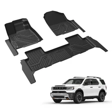 Front & Rear Floor Mats for Honda passport 2026 TPE All Weather TPE Car Liners
