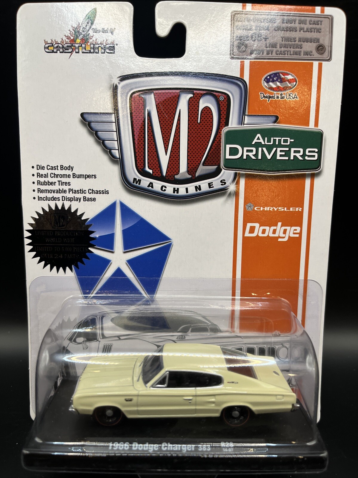 M2 Machines Limited Edition Auto-Drivers 1966 Dodge Charger 383 1:64 Diecast