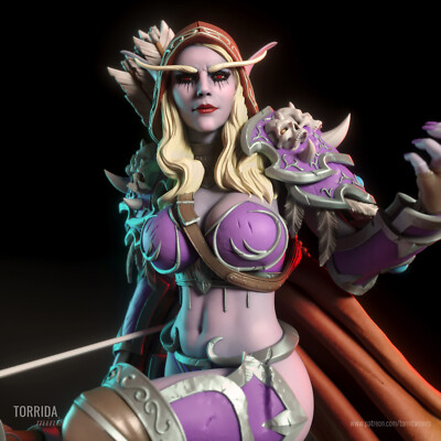 Commission 3D Printed Artist Proof fantasy Model For Dark Elf / High Elf Ranger