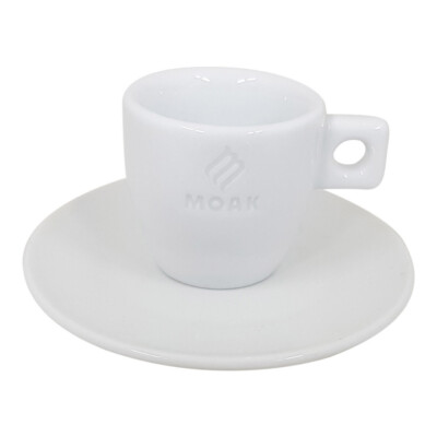 Moak Caffe Espressotasse mit Unterteller - Sonderpreis - B-Ware - Caffe Milano