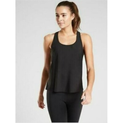 Athleta 2-in-1 Ultimate Support Top Black Women's Size M
