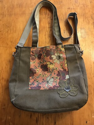 Haiku Large Convertible Shoulder Tote Handbag Floral Pebbled