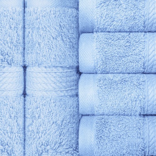 Egyptian Cotton Luxury Solid Ultra Soft Washcloth Hand Bath Bathroom Towel Set - Picture 211 of 371