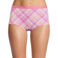 No Boundaries Women's Cotton Shine Boyshort Panties Size X-SMALL Orchid Rose Pla