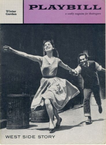 24 de noviembre de 1958 Winter Garden Theatre Playbill West Side Story Carol Lawrence - Imagen 1 de 3