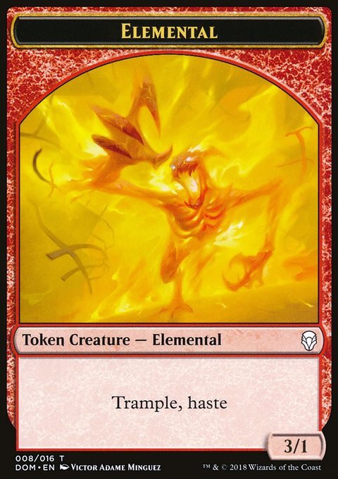 MTG Magic the Gathering Token - Elemental (8/296) Dominaria LP