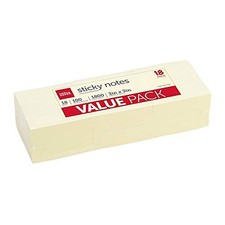 DEPOT BRAND STICKY NOTES VALUE PACK, 3" X 3", YELLOW, 100 SHEETS PER OFFICE