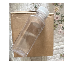 Clear Plastic Square Storage Container with Screw Lid, Reusable