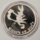 1990 Happy Birthday Bugs Bunny Proof 1 oz .999 Silver Coin - A155